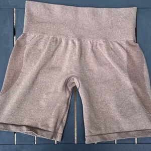 NVGTN Tan/Brown High Waisted Seamless Shorts